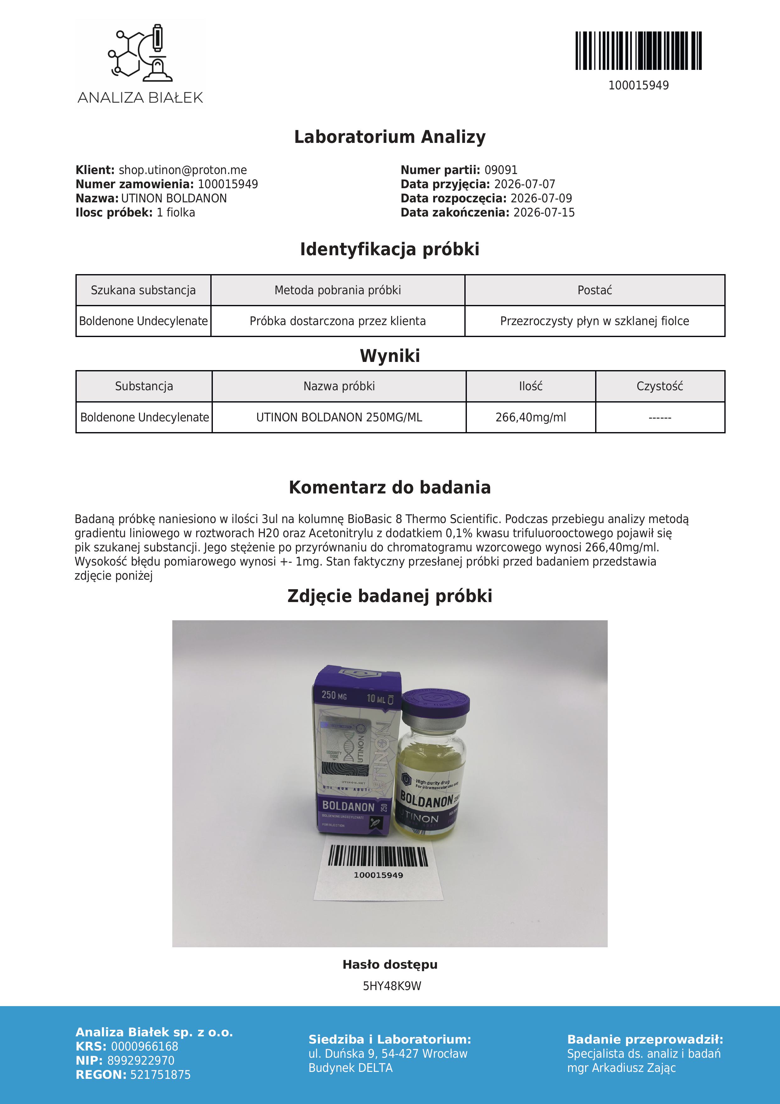 Boldanon - Boldenone Undecylenate 250 mg - 10 ml – Bild 2