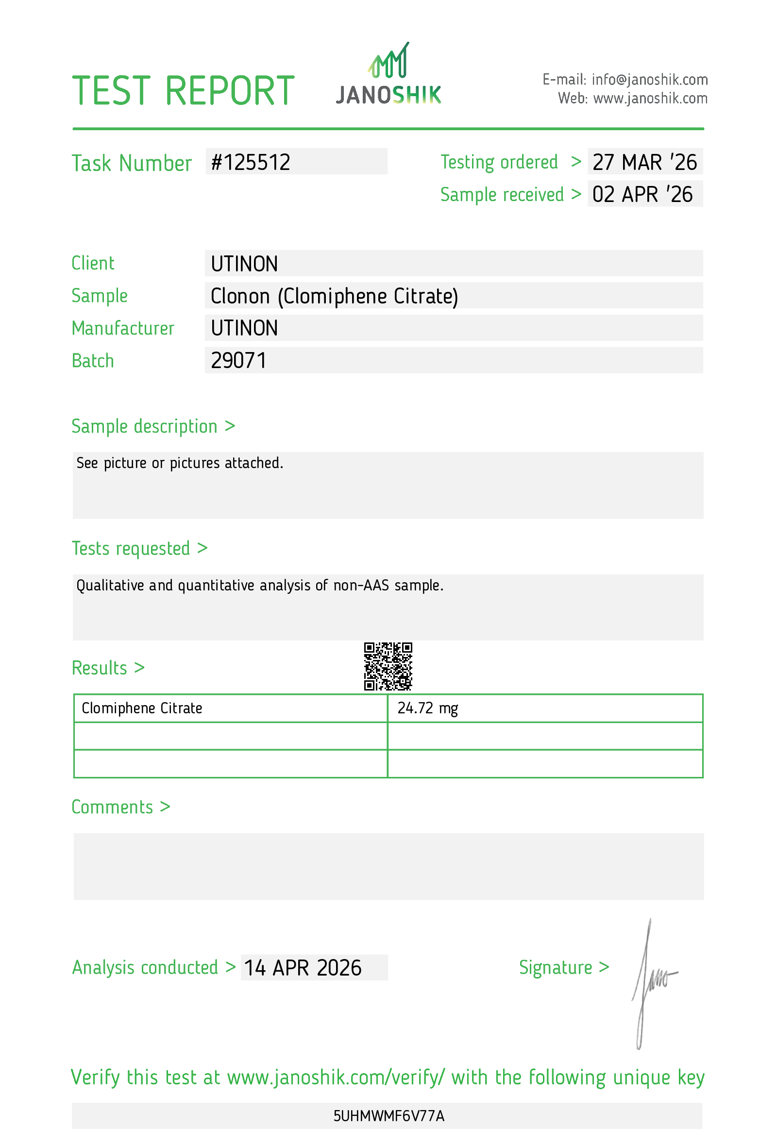 Clonon - Clomiphene Citrate 25 mg - 100 tab – Bild 2